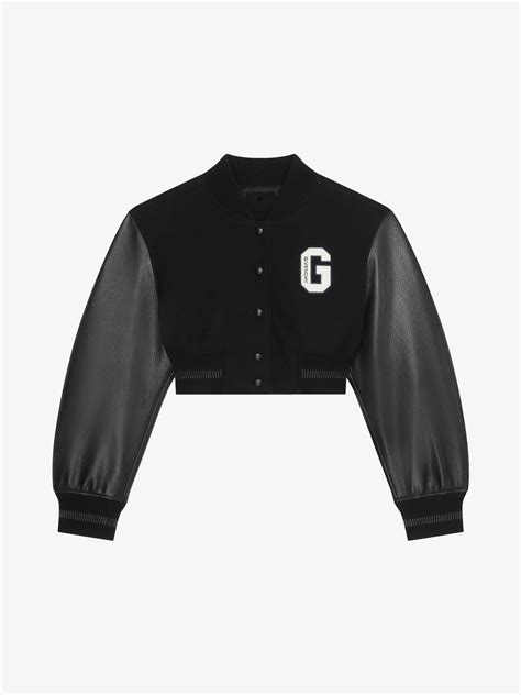 giacca college givenchy|GIVENCHY College cropped varsity jacket in wool .